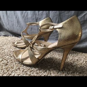 Michael Kors Gold Strappy Sandals